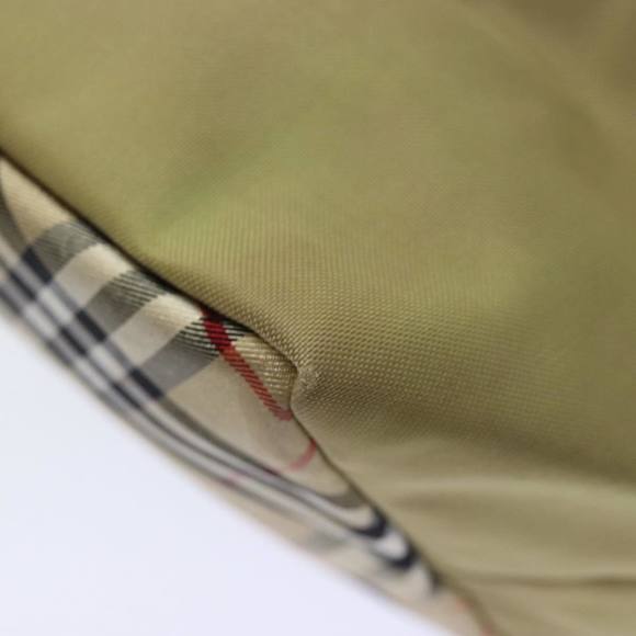 BURBERRY Nova Check Blue Label Hand Bag Nylon Beige Auth bs16350 - Picture 16 of 16